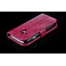 Card Wallet Style Premium Leather Case For Samsung Galaxy S3 Mini I8190 - Magenta
