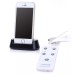 Charge Data Sync Stand Charger Dock Cradle Docking Station With Wireless Music Audio Remote Control For iPhone 5 / 5s / 5c - Black