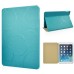 Circle Pattern Flip Stand Leather Case for iPad Air - Blue
