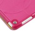 Circle Pattern Flip Stand Leather Case for iPad Air - Magenta