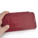 Classical Crocodile Skin Design Leather And Alloy Back Cover With NFC For Samsung Note 2 N7100 - Red