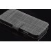 Classical Denim Jeans Texture Leather Wallet Case With Card Slot For Samsung Galaxy S4 i9500 - Gray