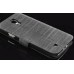 Classical Denim Jeans Texture Leather Wallet Case With Card Slot For Samsung Galaxy S4 i9500 - Gray