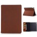 Classical Flip Stand Leather Smart Cover Case with Card Slots and Wake / Sleep Function for iPad Air 2 (iPad 6) - Dark Brown