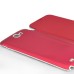 Classical Lychee Grain Leather And Alloy Back Cover With NFC For Samsung Note 2 N7100 - Red
