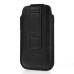 Classical Lychee Grain Vertical Leather Pouch Case For  Samsung Galaxy S4 i9500 S3 i9300 - Black