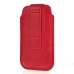 Classical Lychee Grain Vertical Leather Pouch Case For  Samsung Galaxy S4 i9500 S3 i9300 - Red