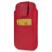 Classical Lychee Grain Vertical Leather Pouch Case For  Samsung Galaxy S4 i9500 S3 i9300 - Red