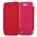 Classical Mat Texture Leather And Alloy Back Cover With NFC For Samsung Note 2 N7100 - Red