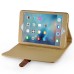 Classical Retro Trendy High Impact Folio Old Fashion Leather Flip Stand Case Folding Smart Cover With Belt Clip Buckle For iPad Mini 4 - Light Brown