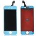 Colored Glass LCD Assembly Touchscreen Digitizer + LCD Display Screen + Supporting Frame Bezel + Flex Cable Front Housing Replacement Part For Apple iPhone 5c - Blue