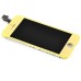 Colored Glass LCD Assembly Touchscreen Digitizer + LCD Display Screen + Supporting Frame Bezel + Flex Cable Front Housing Replacement Part For Apple iPhone 5c - Yellow