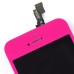 Colored Glass Touchscreen Digitizer ( LCD Display Screen + Supporting Frame Bezel + Flex Cable ) Front Housing Replacement Part for iPhone 5c - Magenta