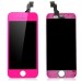 Colored Glass Touchscreen Digitizer ( LCD Display Screen + Supporting Frame Bezel + Flex Cable ) Front Housing Replacement Part for iPhone 5c - Magenta