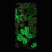 Colorful Artistic Luminous Hard Plastic Retro Flowers In Black Background Back Cover Case For iPhone 5 / 5s