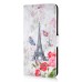Colorful Butterfly Eiffel Tower Pattern Magnetic Stand Leather Case With Card Slots For Samsung Galaxy S6 Edge Plus