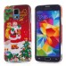 Colorful Christmas Pattern PC Hard Back Case For Samsung Galaxy S5 G900 - Santa And Gifts
