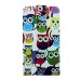 Colorful Drawing Magnetic Vertical Leather Case with Card Slot for Samsung Galaxy Note 4 - Colorful Owls