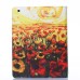 Colorful Flip Stand Leather Case with Card Slot for iPad 2/3/4 - Sea of Flowers