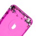Colorful Metal Rear Housing Cover for iPhone 6 4.7 inch - Magenta