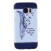 Colorful Painted Hard Back PC Shell Case Cover for Samsung Galaxy S7 G930 - Blue Feather