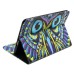 Colorful Picture Printed Artistic Owl Wallet Card Slot Stand Leather Smart Case For iPad Mini 1 / 2 / 3