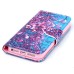 Colorful Picture Printed Blooming Flower Tree Wallet Card Slot Stand Leather Case For iPhone 5 / 5s