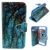 Colorful Picture Printed Dead Branches Wallet Card Slot Stand Leather Case For iPhone 5 / 5s