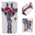 Colorful Picture Printed Elegant Giraffe Wallet Card Slot Stand Leather Case For iPhone 5 / 5s