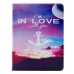 Colorful Picture Printed I Am In Love With You Wallet Card Slot Stand Leather Smart Case For iPad 2 / 3 /4