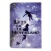 Colorful Picture Printed Let Us Go To Neverland Wallet Card Slot Stand Leather Smart Case For iPad Mini 1 / 2 / 3