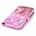 Colorful Picture Printed Love Hearts Wallet Card Slot Stand Leather Case For iPhone 5 / 5s