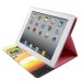 Colorful Picture Printed Sun Rise Wallet Card Slot Stand Leather Smart Case For iPad 2 / 3 /4