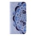 Colorful Printed PU Leather Flip Wallet Stand Case With Card Slots For iPhone 6/6s Plus -  Blue half flower
