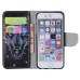 Colorful Printed PU Leather Flip Wallet Stand Case With Card Slots For iPhone 6/6s Plus - Fierce wolf