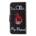Colorful Printed PU Leather Flip Wallet Stand Case With Card Slots for Samsung Galaxy Note5 - Angry Bird