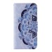 Colorful Printed PU Leather Flip Wallet Stand Case With Card Slots for Samsung Galaxy Note5 - Blue half flower
