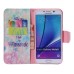 Colorful Printed PU Leather Flip Wallet Stand Case With Card Slots for Samsung Galaxy Note5 - Exotic Fantasy