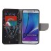 Colorful Printed PU Leather Flip Wallet Stand Case With Card Slots for Samsung Galaxy Note5 - Fierce Wolf