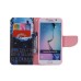 Colorful Printed PU Leather Flip Wallet Stand Case With Card Slots for Samsung Galaxy S6 - Baby in the ocean