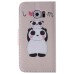Colorful Printed PU Leather Flip Wallet Stand Case With Card Slots for Samsung Galaxy S6 - Cute Panda