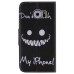 Colorful Printed PU Leather Flip Wallet Stand Case With Card Slots for Samsung Galaxy S6 - Evil teeth