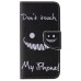 Colorful Printed PU Leather Flip Wallet Stand Case With Card Slots for Samsung Galaxy S6 - Evil teeth
