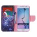 Colorful Printed PU Leather Flip Wallet Stand Case With Card Slots for Samsung Galaxy S6 - Sky To Beyond