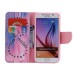 Colorful Printed PU Leather Flip Wallet Stand Case With Card Slots for Samsung Galaxy S6 - hakuma matata