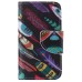 Colorful Printed PU Leather Flip Wallet Stand Case With Card Slots for iPhone 4 / 4s - Colorful Feather