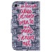Colorful Printed PU Leather Flip Wallet Stand Case With Card Slots for iPhone 4 / 4s - I'm in love with cities