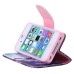 Colorful Printed PU Leather Flip Wallet Stand Case With Card Slots for iPhone 4 / 4s -  SUMMER I LOVE