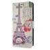 Colorful Purple Eiffel Tower Pattern Magnetic Stand Leather Case With Card Slots For Samsung Galaxy Note 5