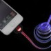 Colorful Smile Face Data Sync and Charging Cable with LED Light for iPhone 4/4S iPad iPod - Black